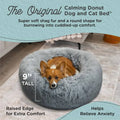 Best Friends by Sheri Original Calming Donut Dog and Cat Bed Shag